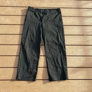 Dickies Black Worker Crop Roll Hem Pants